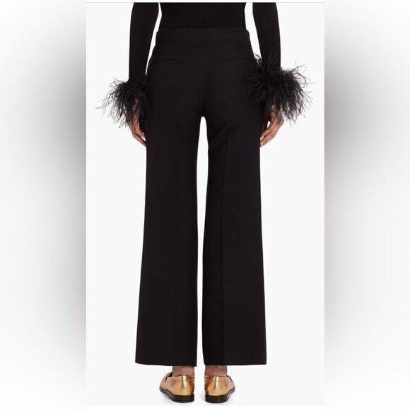 Valentino Garavani Crepe Couture Wool & Silk straight Leg Pants size US10/ EU 46 - Picture 2 of 15